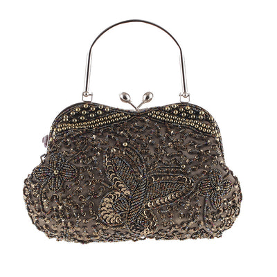 Bolso de Noche Artesanal con Bordado de Cuentas Estilo Clásico - Image 7
