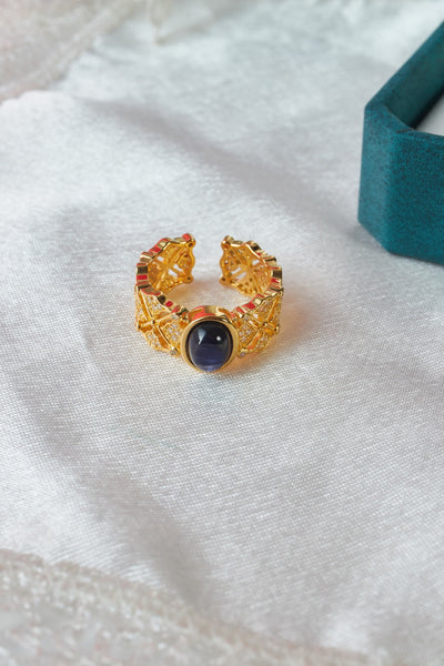 Anillo de Zafiro Chapado en Plata 925 de Lujo - Image 10