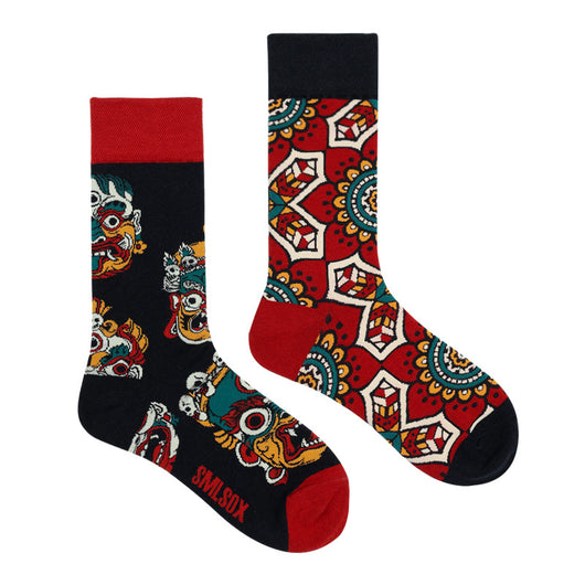 Calcetines Retro Asimétricos para Parejas - Algodón Cómodo Unisex - Image 107