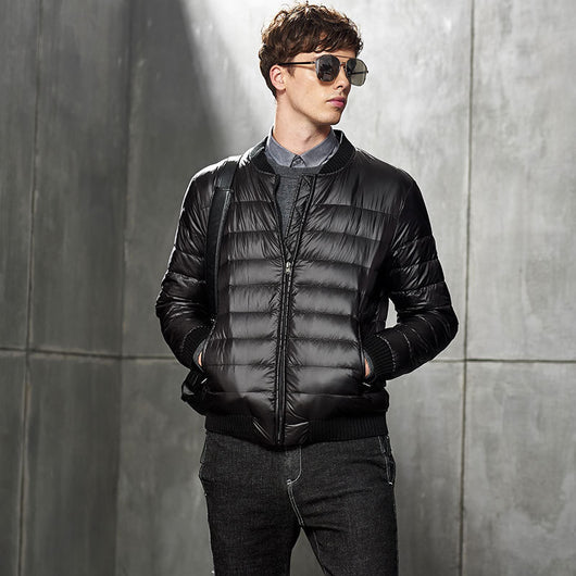 Chaqueta Acolchada Corta Hombre con Cuello Béisbol - Image 4