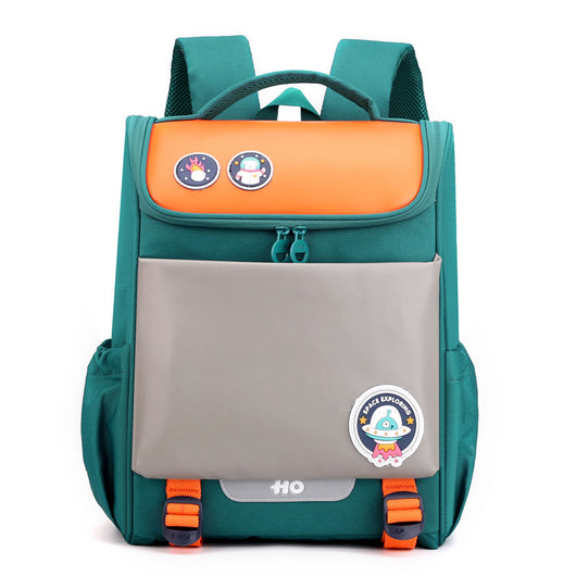 Mochila Escolar Primaria con Soporte de Hombro - Diseño Ergonómico Colores Sólidos - Image 3