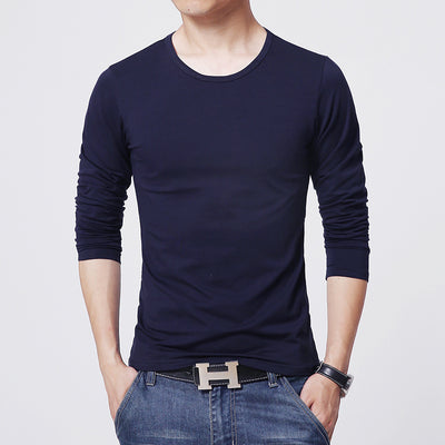 Camisa Base de Color Sólido para Hombre Joven