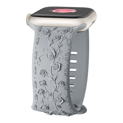 Correa de Reloj de Silicona con Diseño en Relieve Rosa - Image 7