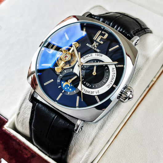 Reloj Automático Cuadrado para Hombre - Diseño Casual Resistente - Image 8