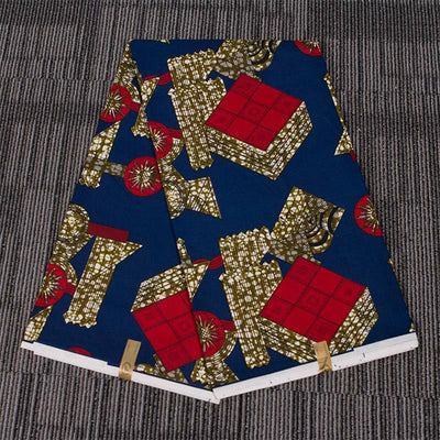 Tela Estampada Africana de Algodón Puro con Diseño Batik Floral - Image 5