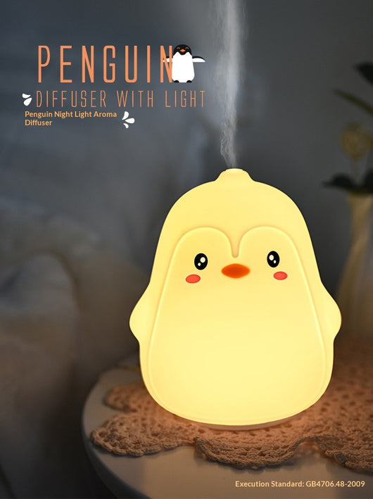 Difusor Humidificador Luz Nocturna Pingüino Aromaterapia - Image 12