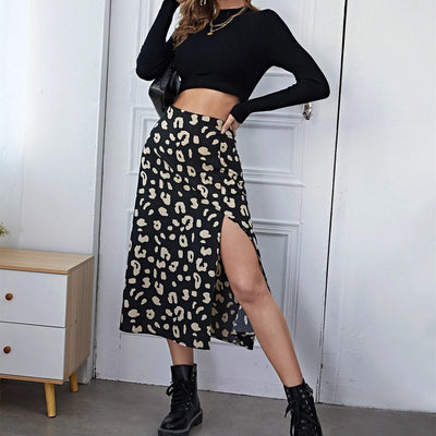 Falda Estampada Cintura Alta Slim - Image 9