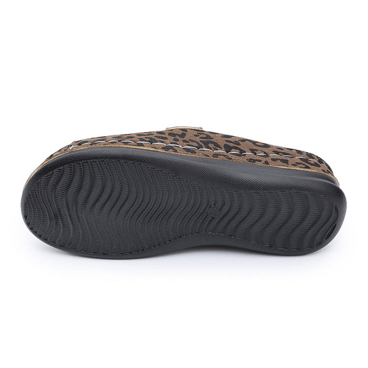 Pantuflas Plataforma Cuña Plus Size Estampado Leopardo para Playa - Image 10