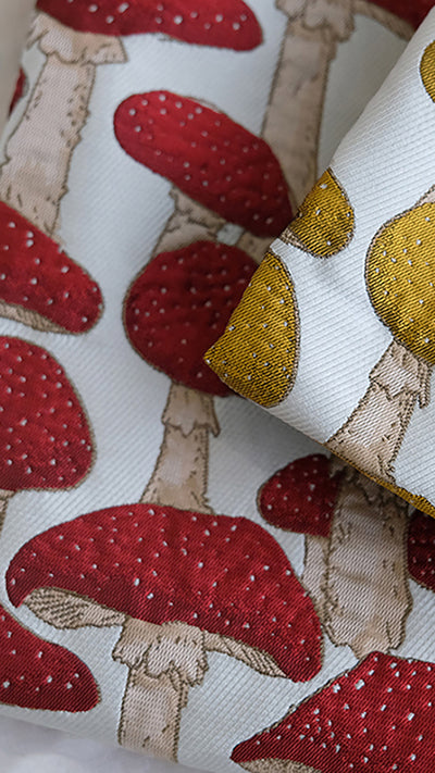 Tela Jacquard Estampada con Patrón de Champiñones Caricaturizados para Almohadas y Bolsas DIY - Image 7