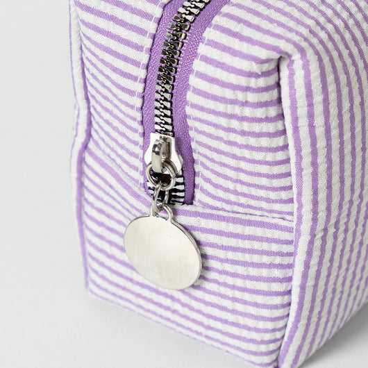 Bolsa de Cosméticos de Viaje con Rayas Bordadas - Image 23