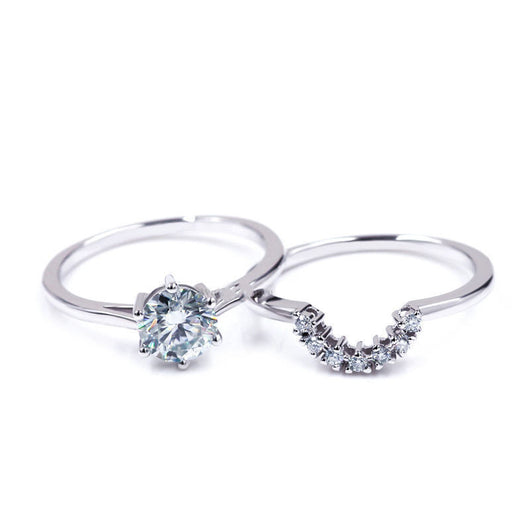 Anillo de Moissanita Doble Diseño Exclusivo para Mujer - Image 4