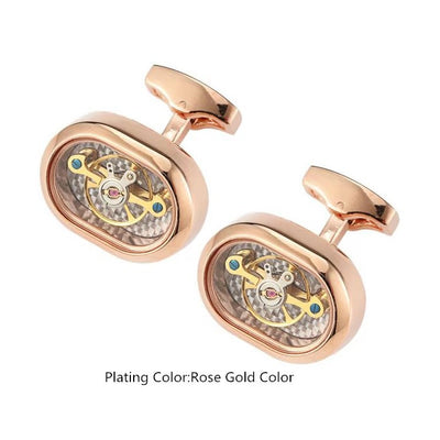 Gemelos de Puño Tourbillon Movimiento Acero Negro - Image 11