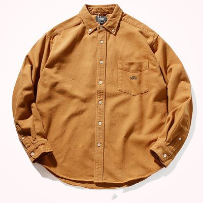 Camisa Suelta Hombre Retro Gruesa con Bolsillos - Tendencia Oversize - Image 3