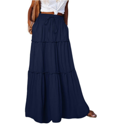 Vestido Maxi Plisado de Cintura Alta Elástica para Mujer - Image 18