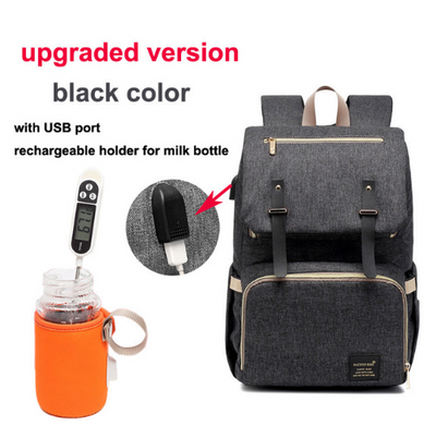 Mochila Maternal Térmica Impermeable con Carga USB y Calentador de Biberones - Image 26