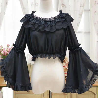 Blusa Base de Cuello Redondo con Mangas Cortas para Vestido JSK - Image 7