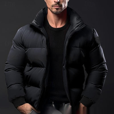 Abrigo Acolchado de Algodón con Relleno de Plumón para Hombre - Image 2