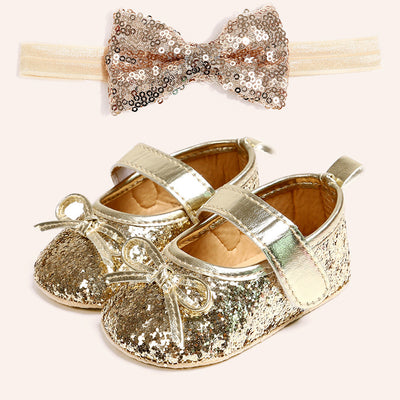 Zapatos Blandos para Bebé con Cinta Diadema - Suela Antideslizante