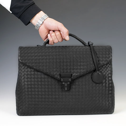 Maletín Casual Hombre Tejido Entrelazado para Negocios - Image 8