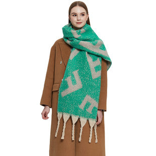 Pashmina de Otoño Invierno con Borlas - Tejido Grueso Europeo Estilo Moderno - Image 29