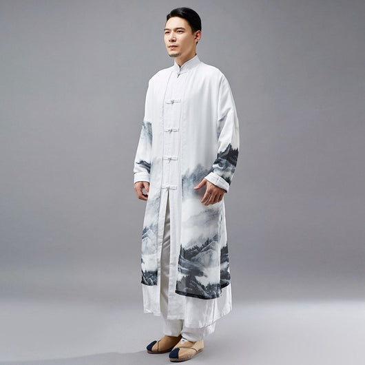 Túnica Hanfu Retro Estilo Tang Dinastía China para Hombre - Image 10