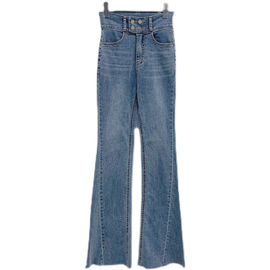 Jeans Skinny Elásticos Cintura Alta con Micro Acampanado - Image 2