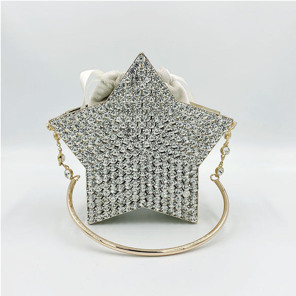 Clutch de Noche Estrella con Diamantes Brillantes