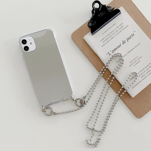 Funda Espejo Chapada para Teléfono con Pulsera y Cordón - Image 15