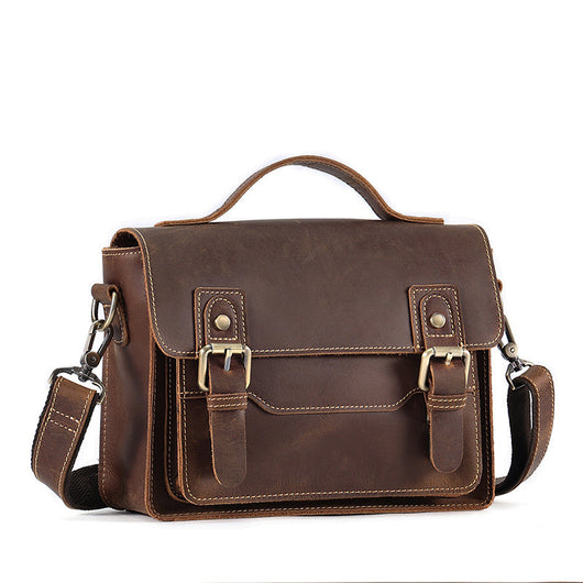 Bolso Bandolera Cuero Crazy Horse Estilo Retro Casual - Image 5