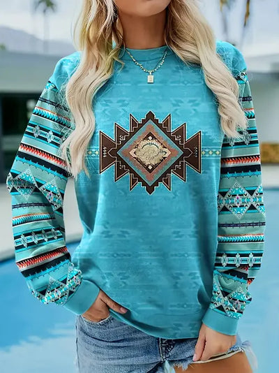 Blusa Casual Estampada de Manga Larga para Mujer - Image 14