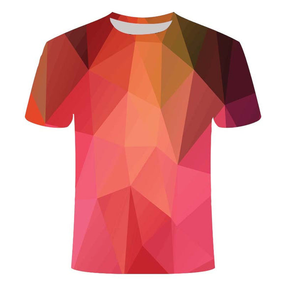 Playera Pareja Estampado 3D Líneas Creativas Unisex