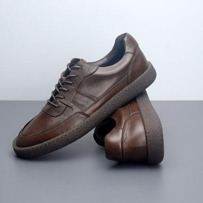 Tenis de Cuero Transpirables Vintage Hombre - Zapatos Casuales Bajos - Image 8