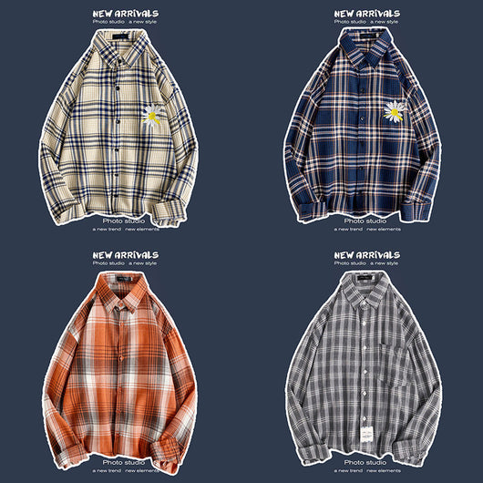 Abrigo Retro de Cuadros para Hombre - Estilo Suelto y Personalidad - Image 4