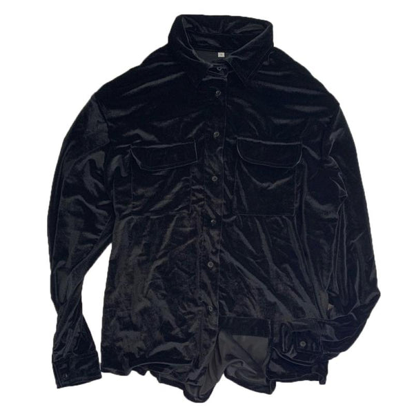 Camisa de Terciopelo Dorado con Manga Larga - Diseño Versátil y Elegante - Image 11