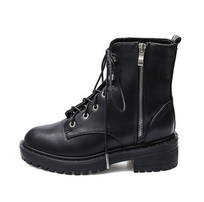 Botas Martin para Mujer Invierno Terciopelo Grueso - Estilo Motociclista Inglés - Image 4