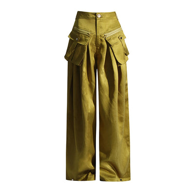 Pantalones Casuales de Cintura Alta Holgados con Diseño Exclusivo - Image 26