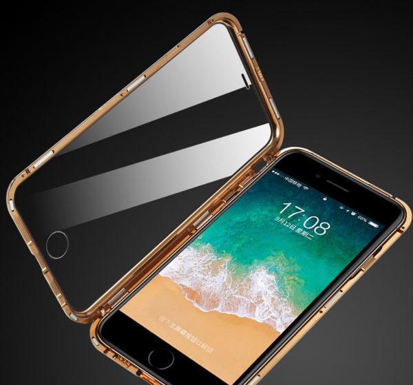 Funda Magnética de Cristal Templado Doble para Celular