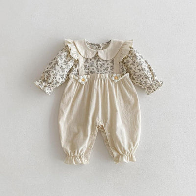 Enterizo Largo para Bebé Niña con Diseño de Dos Piezas y Tirantes - Image 7