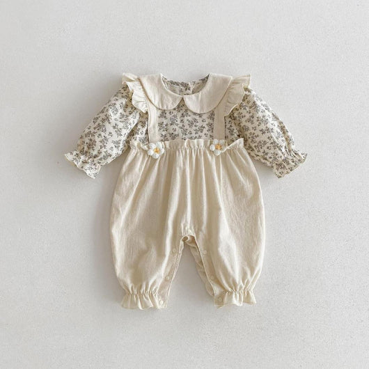 Enterizo Largo para Bebé Niña con Diseño de Dos Piezas y Tirantes - Image 7