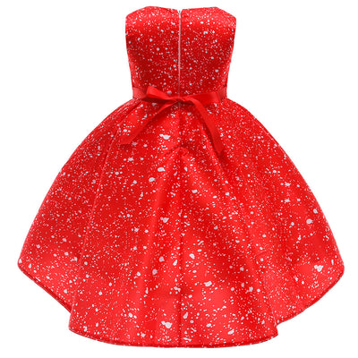 Vestido Navideño Princesa Santa Claus con Copos de Nieve para Niña - Image 18