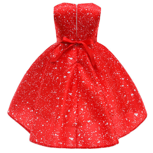 Vestido Navideño Princesa Santa Claus con Copos de Nieve para Niña - Image 18