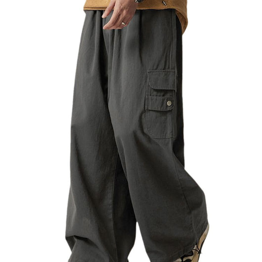 Pantalones Rectos Amplios de Diseño Trendy para Hombre - Versátiles y Cómodos - Image 5