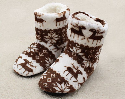 Botas de Interior Terciopelo Coral con Estampado - Image 2