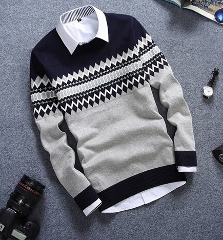 Suéter de Cuello Redondo para Hombre - Pullover Trendy Estudiante - Image 9