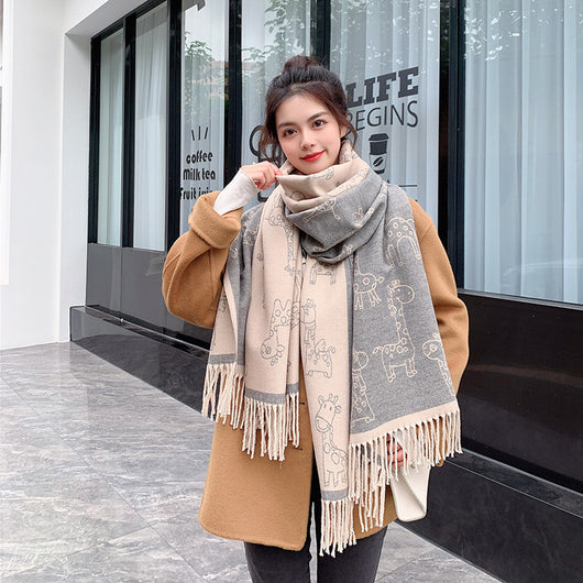 Pashmina Estampada de Protección Solar para Otoño e Invierno - Image 31