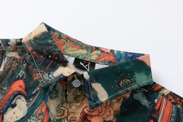 Camiseta Ukiyo Estampado Completo Manga Corta Unisex