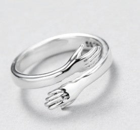 Anillo Ajustable para Parejas - Anillo Abierto con Anillo de Amor - Image 2