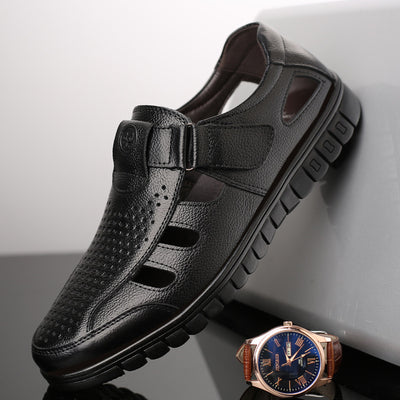 Sandalias de Cuero para Hombre con Diseño Transpirable - Image 4