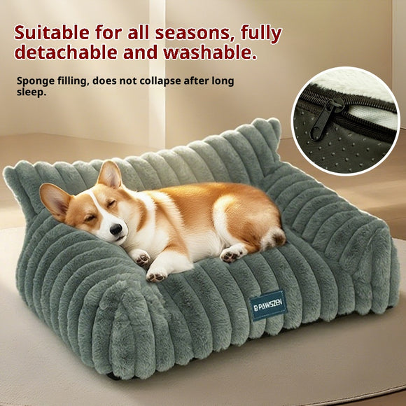 Cama Cómoda para Conejo con Peluche Removible y Lavable - Tamaño Grande