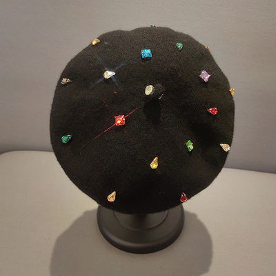 Boina Diamante Negra - Gorro Pintor Versátil y Cálido - Image 11